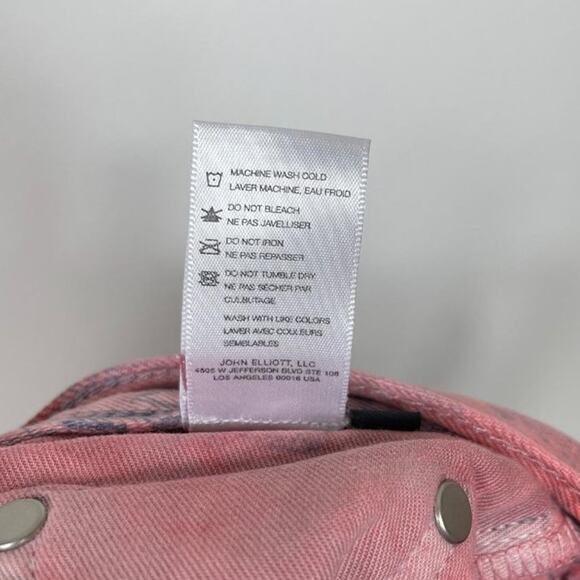 New John Elliott Brady Denim Shorts in Spin Art Women's Size 26 - Picture 8 of 9